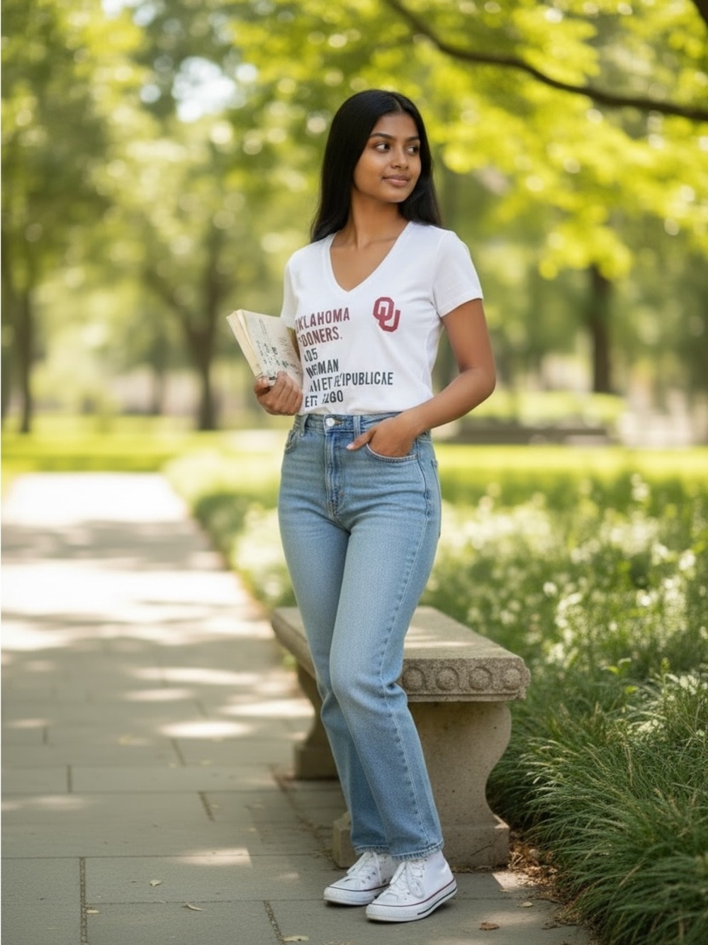 Oklahoma Sooners Vneck Tee NWT